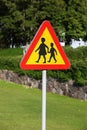 Warning Road Sign Royalty Free Stock Photo