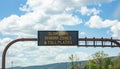 Warning road sign on the highway. Pennsylvania US