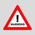 Warning road sign. Red symbol. Construction works Royalty Free Stock Photo