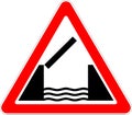 Drawbridge road sign