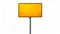Warning Road Sign With Yellow Background And Copy Space For Text Royalty Free Stock Photo