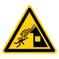 Warning Roof Avalanche Can Occur Symbol, Vector Illustration, Isolate On White Background Label. EPS10