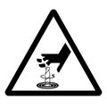 Warning Rotating Cutter Hazard Symbol Sign ,Vector Illustration, Isolate On White Background Label. EPS10