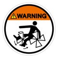 Warning Rotating Paddles Will Crush Entangle Or Amputate Symbol Sign, Vector Illustration, Isolate On White Background Label .