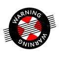 Warning rubber stamp Royalty Free Stock Photo