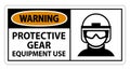 Warning Safety or Protective Gear and Equipment Use Royalty Free Stock Photo