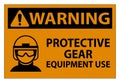 Warning Safety or Protective Gear and Equipment Use Royalty Free Stock Photo
