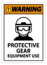 Warning Safety or Protective Gear and Equipment Use Royalty Free Stock Photo