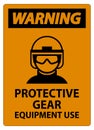 Warning Safety or Protective Gear and Equipment Use Royalty Free Stock Photo
