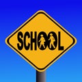 Warning school sign Royalty Free Stock Photo