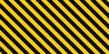 Warning seamless pattern with yellow and black diagonal stripes. Warn caution background. Yellow and black lines tape Royalty Free Stock Photo