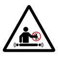 Warning Servicing Moving Or Energized Equipment Symbol Sign ,Vector Illustration, Isolate On White Background Label. EPS10