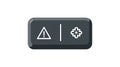 Warning and Settings Icons on Dark Button Royalty Free Stock Photo
