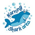 Warning, Shark area - T-Shirts, Hoodie, Tank, gifts. Royalty Free Stock Photo