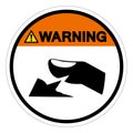 Warning Sharp Edge Of Finger Hazard Symbol Sign, Vector Illustration, Isolate On White Background Label .EPS10