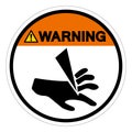 Warning Sharp Edges Watch Your Fingers Symbol Sign, Vector Illustration, Isolate On White Background Label .EPS10