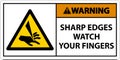 Warning Sharp Edges Watch Your Fingers On White Background