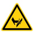 Warning Sharp Edges Will Cut Symbol Sign ,Vector Illustration, Isolate On White Background Label. EPS10