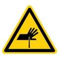 Warning Sharp Points Symbol Sign ,Vector Illustration, Isolate On White Background Label. EPS10