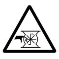 Warning Shear Points Sharp Edges Symbol Sign ,Vector Illustration, Isolate On White Background Label. EPS10