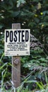 Posted Private Property Sign