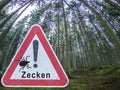 Warning sign Attention ticks in German Royalty Free Stock Photo
