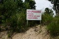 Warning Sign On The Beach No Lifeguard On Duty Royalty Free Stock Photo