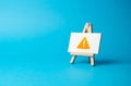 Warning sign on the sign. Warning about breakdown or danger. Royalty Free Stock Photo