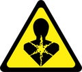 Warning sign with carcinogenic substances Royalty Free Stock Photo