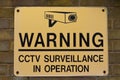 Warning sign CCTV surveillance