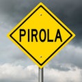 Warning sign for Covid-19 variant PIROLA Royalty Free Stock Photo