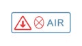 Warning Sign: Dangerous Air Quality, Alert, vector design Generative AI Royalty Free Stock Photo