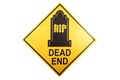 A dead end sign for the Halloween holiday