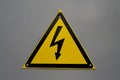 Warning sign - electricity Royalty Free Stock Photo