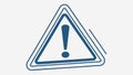 Warning sign with exclamation mark for caution and alert, vector design Generative AI Royalty Free Stock Photo