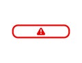 Warning sign exclamation mark in red framework Royalty Free Stock Photo