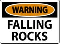 Warning Sign, Falling Rocks Royalty Free Stock Photo