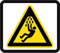 Warning Sign for Falling Objects Hazard Royalty Free Stock Photo