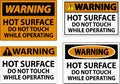 Warning Sign Hot Surface - Do Not Touch While Operating