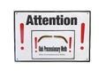 Warning sign in front of the oak processionary moth Royalty Free Stock Photo