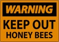 Warning Sign Keep Out - Honey Bees