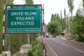 Warning sign in Ladakh, India Royalty Free Stock Photo