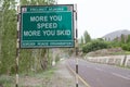 Warning sign in Ladakh, India Royalty Free Stock Photo