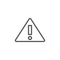 Warning sign line icon