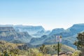 Warning sign at the Lowveld viewpoint Royalty Free Stock Photo