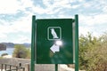 Warning sign for penguins at Boulders Beach Royalty Free Stock Photo