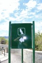 Warning sign for penguins at Boulders Beach Royalty Free Stock Photo