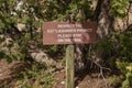 Warning sign - Respect the rattlesnakes privacy - please stay on the trail, warning hikers of snakes in the area Royalty Free Stock Photo