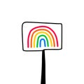 Warning sign road attention rainbow symbol homosexual