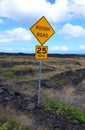 Warning sign rough road